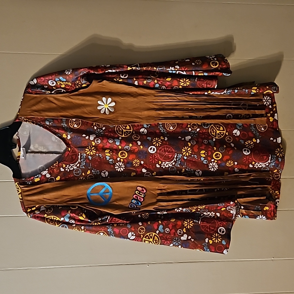 Peace & Love Hippie Costume. Adult size Small/Medium.